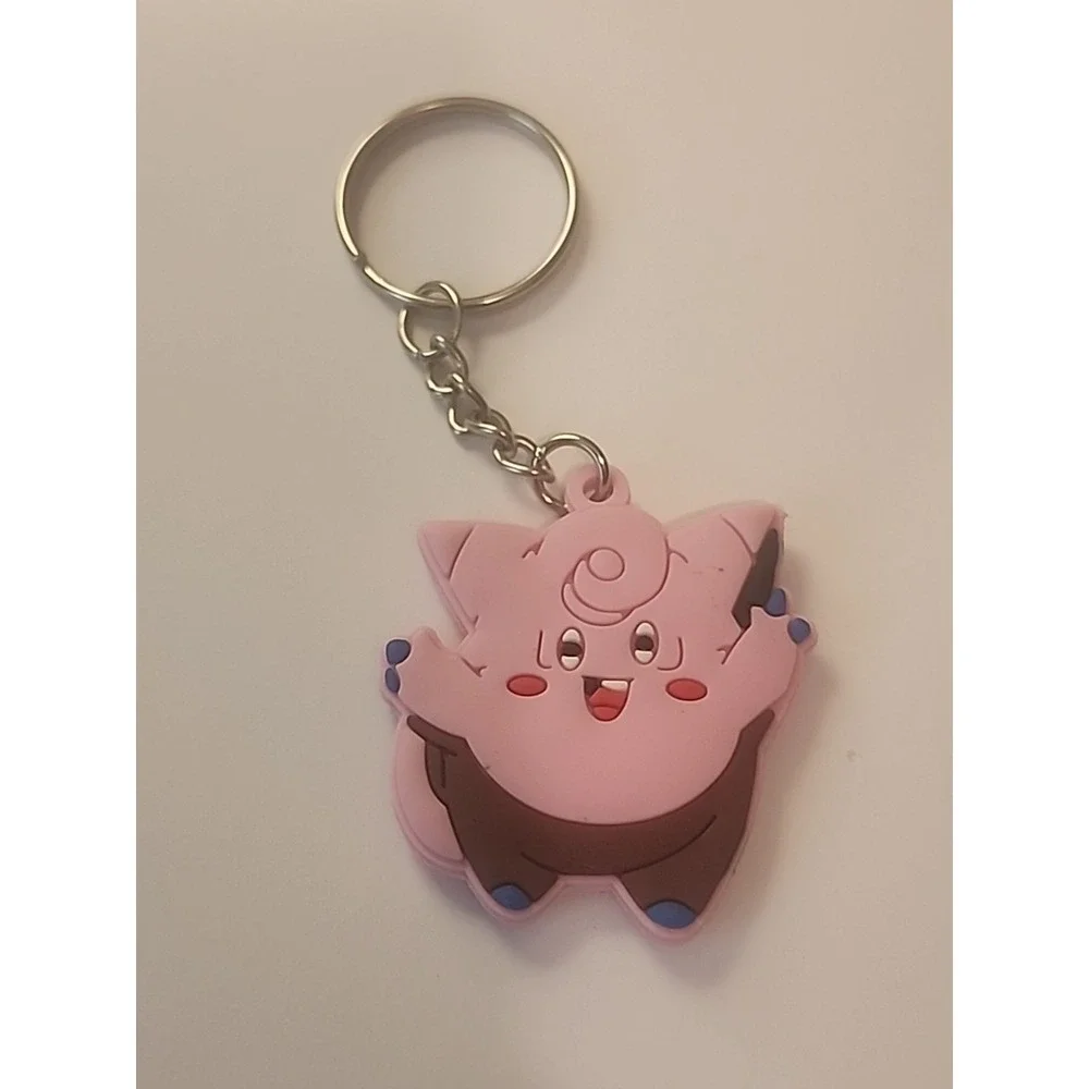 Small‎ Clefairy Pokémon 2 Sided Rubber Keychain